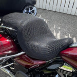 Cool Dry Covers seat covers to fit your Harley Davidson Ultra Limited (pictured).  Keeps you raised off the original seat, much cooler in the heat and allows air circulation.  Water goes through without being absorbed so you stay drier in the wet.  These are sized to fit your specific seat perfectly.  Transform your ride with Cool Dry Covers.