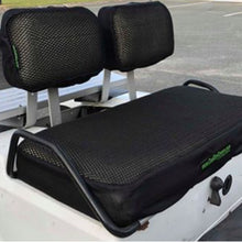 Load image into Gallery viewer, Cool Dry Covers seat covers set for the older Club Car DS golf cart with a split backrest (pre-2000). Keeps you cool in the heat and dry in the rain. Increased comfort in all weather conditions. Shown installed on cart.

