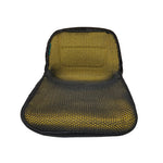 Cool Dry Covers for your Ride-On Mower or tractor seat. Shown installed here on a 15" John Deere seat.