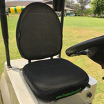 Cool Dry Covers Seat Cover Set for Single Seater Golf Buggies- shown on a Marshell Single Seater