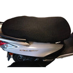 Cool Dry Covers seat covers to fit your Yamaha Delight Scooter (pictured).  Keeps you raised off the original seat, much cooler in the heat and allows air circulation.  Water goes through without being absorbed so you stay drier in the wet.  These are sized to fit your specific seat perfectly.  Transform your ride with Cool Dry Covers.